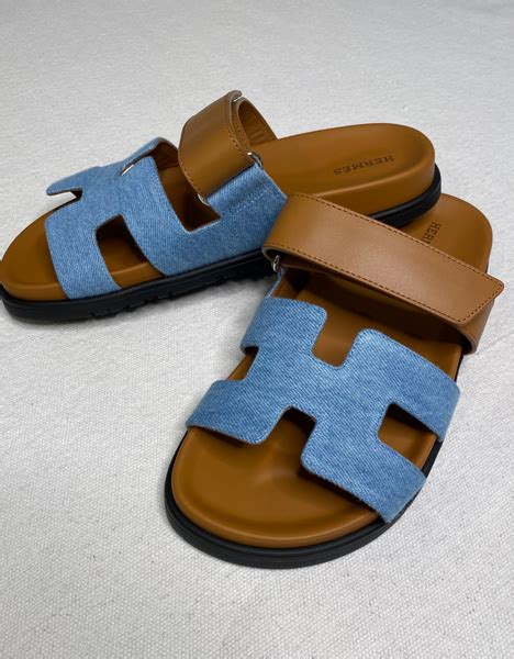 hermes chypre denim sandals|hermes chypre sandals men.